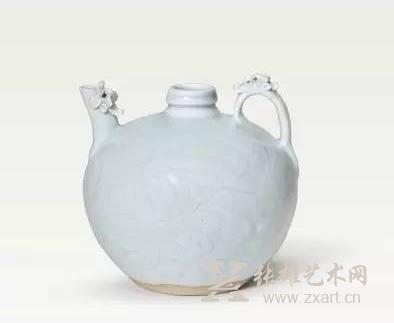 4.南宋 青白釉刻花龙首执壶