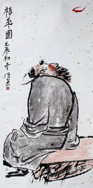 福来图，139cm x 69cm