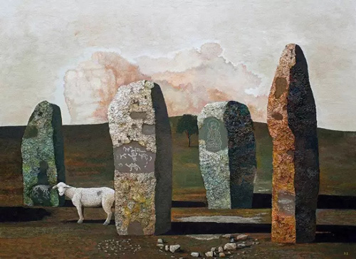 蒙古巨石，110cm x 150cm