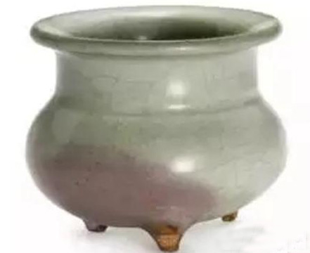 金/元 钧窑蓝釉紫斑炉