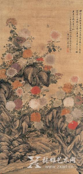 清 蒋廷锡 《菊石图 》 
