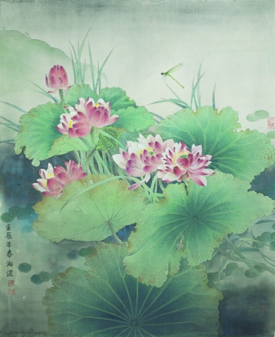    爱莲说·二(绢本设色)  78×66厘米   2015年