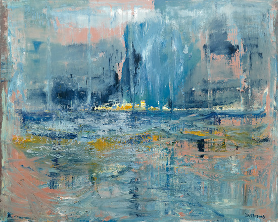 　　陈明华-油画-海-120cmx150cm-2014年