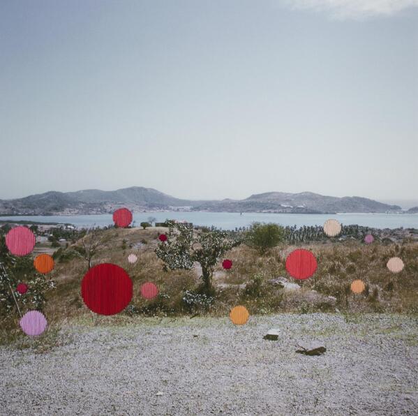    © JinHee Kim, April-005, 2014, Embroidery on digital pigment print, 80x80cm. Courtesy of Gallery Koo, Seoul