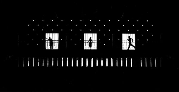 © Fan Ho, On The Stage Of Life, 1954, RC Vintage silver gelatin print 18cm x 35cm, Unique, Courtesy of M97 Gallery, Shanghai