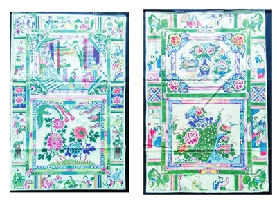 彩绘粗布门帘成为怀旧的民俗收藏品