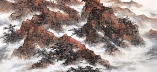 魏福顺《铜山揽百胜》38cm×56cm（2016）