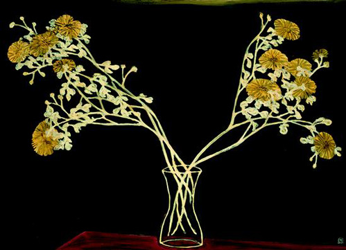 常玉作品《瓶菊》