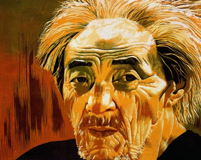   贵州人之二（版画）　28×37厘米 1988年 王华祥  