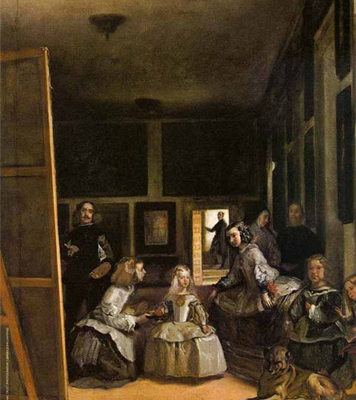 对巴洛克时期的西班牙画家委拉斯凯兹作于1656年的大师级作品《宫