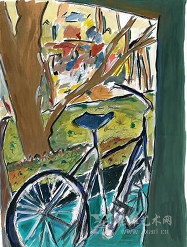 鲍勃·迪伦《Bicycle》，53.5×40cm，2014年