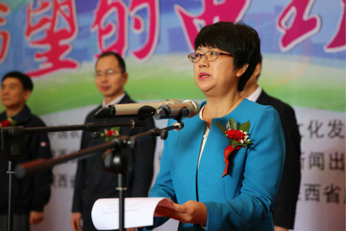    文化部公共文化司副司长陈向红在开幕式上致辞
