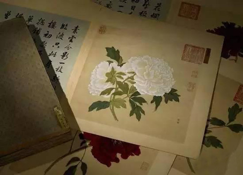 蒋廷锡《百种牡丹图》 蒋廷锡《百种牡丹图》