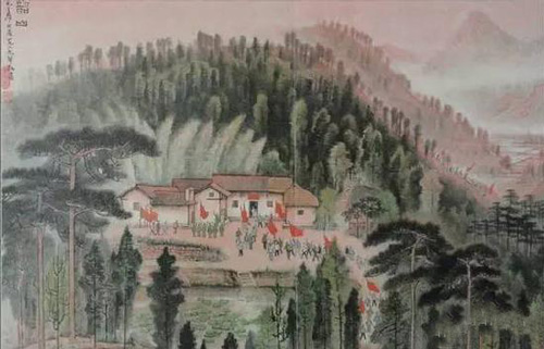 　　李可染《革命圣地韶山》