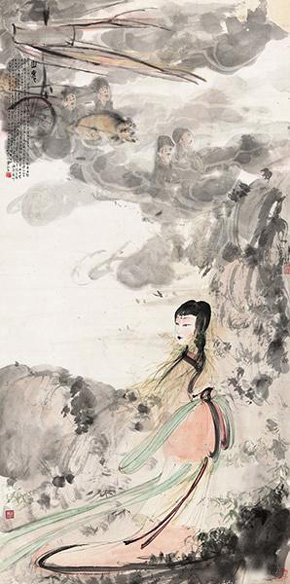 傅抱石《山鬼》 傅抱石《山鬼》
