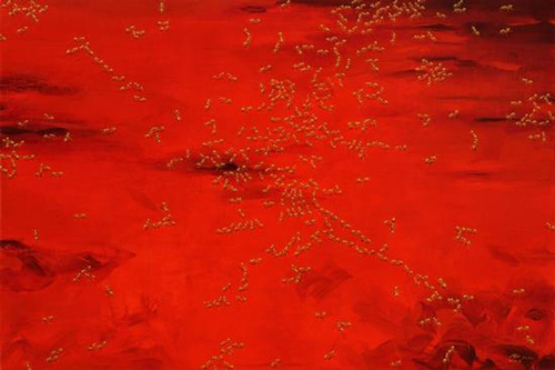 贺丹 金蚂蚁 布面油画 200x300cm 2016年