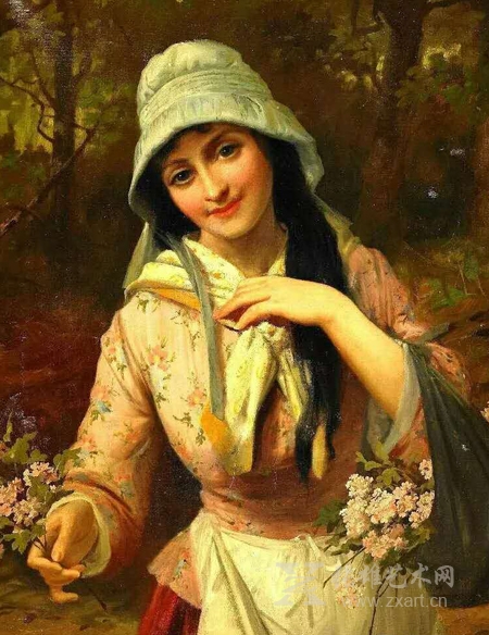 画家的笔下卖花女孩是怎样的！