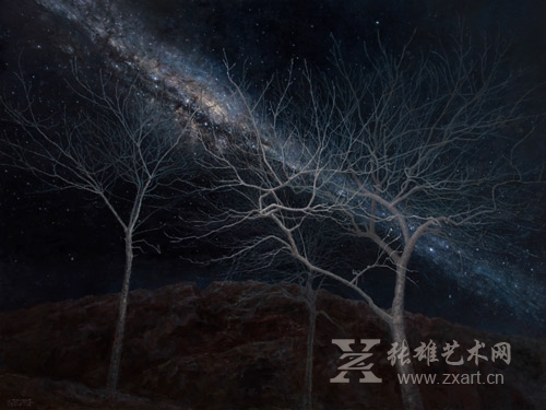  《虚拟现场·星河》布面油画   200cm×150cm  2014