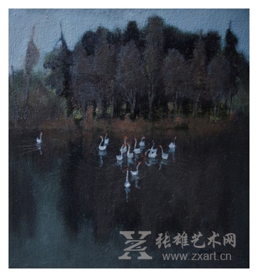    静静的湖    50*50cm