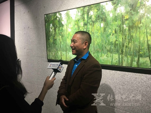    张雄艺术网记者采访嘉宾