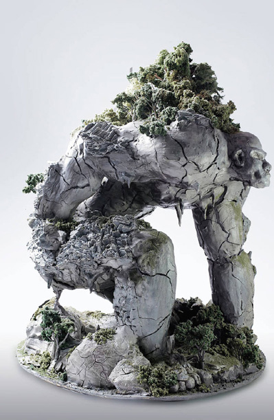 用3D打印和手工制作出与人体共生的树木