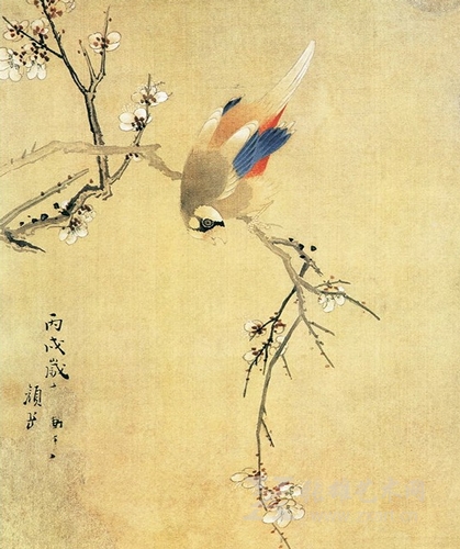 颜岳《花鸟图》