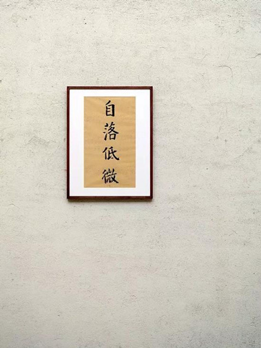 吴大羽文献展现场独占一面墙的文献《自落低微》