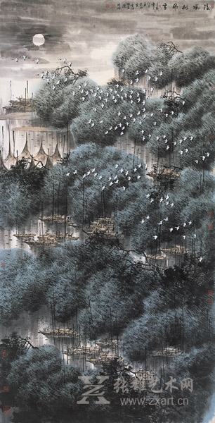    胡明德 《德采堂凌风似飞雪》240x120cm 