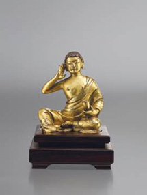 16世纪 西藏 铜鎏金米拉日巴像  H: 13 cm  NT$ 1,500,000 - 2,600,000