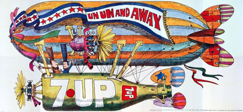   1970年，JWT广告公司的室内艺术总监Bob Taylor设计了这款飞船主题的广告牌“Un Un And Away”。