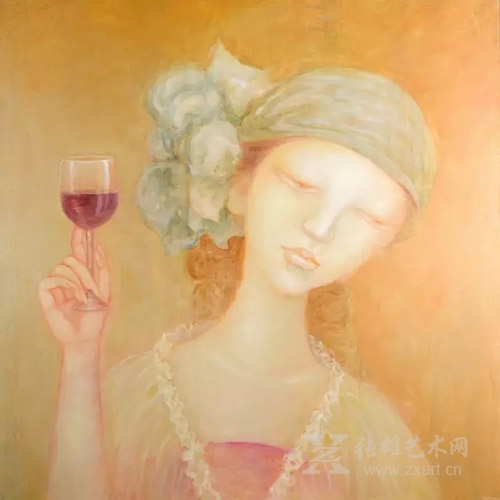 张玉岩  《请你来喝一杯》 100x100cm
