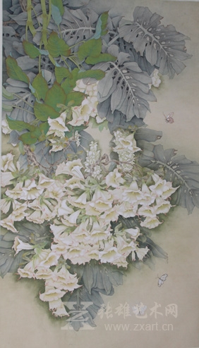 马建慧 （学生）  《蝶情图》  180x90cm