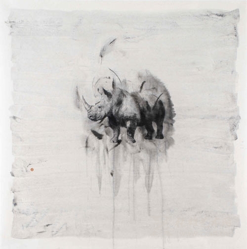         赵露 《双希图 No. 1》 125×125cm 纸本水墨 2015