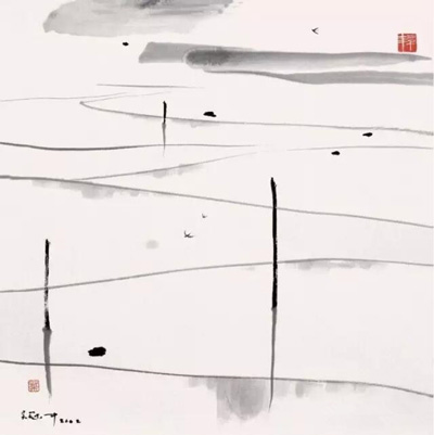 吴冠中 《水田》