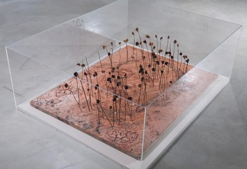 展览展示的安塞姆·基弗作品《让千朵花齐放》
