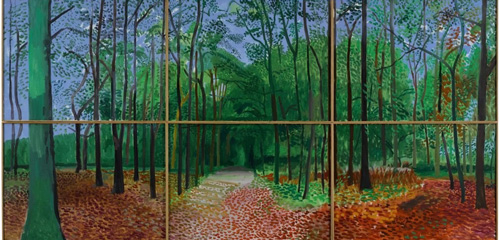 大卫·霍克尼，《Woldgate Woods, 24, 25, and 26 October 2006》，2006。图片：Courtesy Sotheby's.