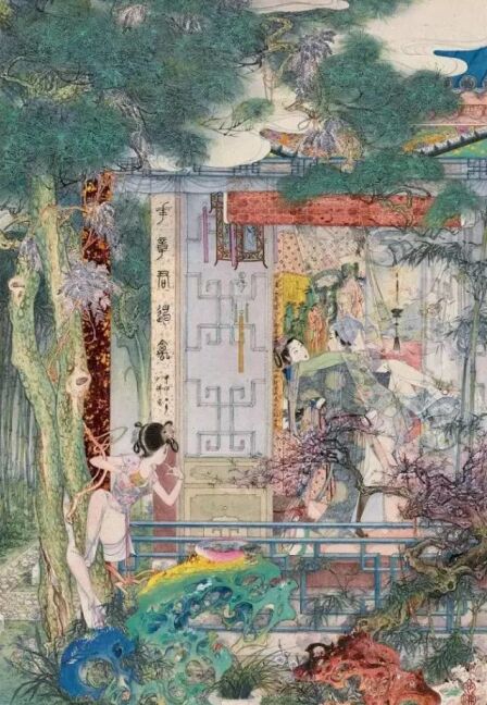   胡也佛八开《金瓶梅册页》拍出27万港币
