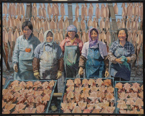 王铭 《海风从这里吹过》 160x196cm 布面油画