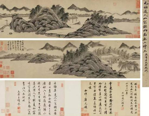 Lot 1818 吴镇 山窗听雨图 　　成交价：RMB 172，500，000