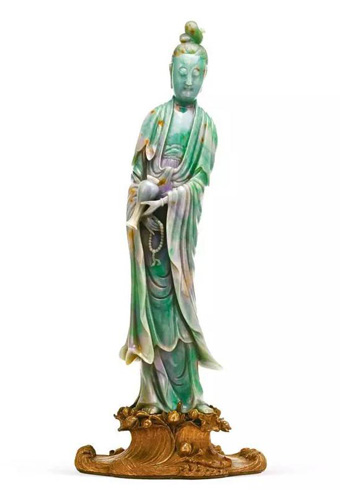 3164 清 翡翠观音 　　成交价：RMB74，750，000