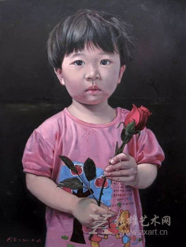 曹明刚《红色玫瑰》 60x80cm 2011年4月