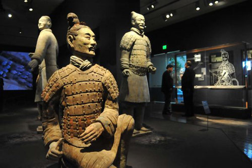 2013年在美国旧金山亚洲艺术博物馆展出的兵马俑