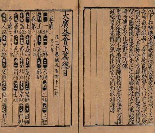  此次展出的《大广益会玉篇》