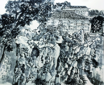 怡园（国画）  满维起