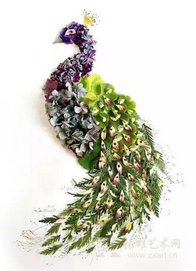 不用画笔不用颜料，鲜花就可以作画！