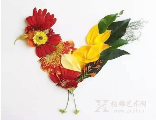 不用画笔不用颜料，鲜花就可以作画！