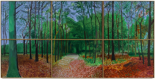 大卫·霍克尼，《伍德盖特树林，2006年10月24,25与26日》（Woldgate Woods, 24, 25 and 26 October, 2006 ，2006）。图片：Courtesy Sotheby's.