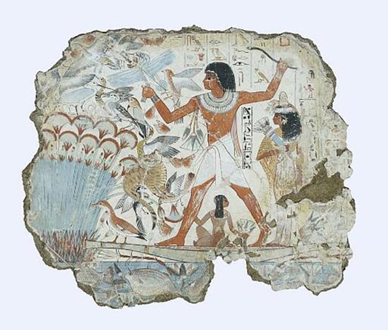   古埃及坟墓中的壁画 c.1350 BC，收藏于大英博物馆