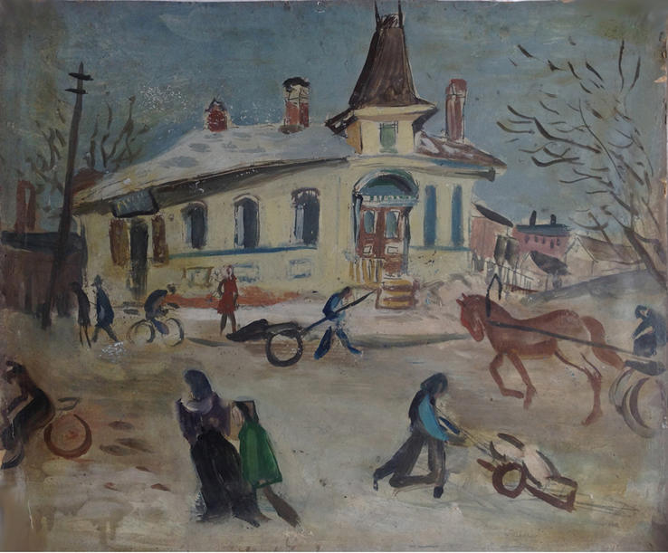   李骆公《9号哈尔滨街景三》1945