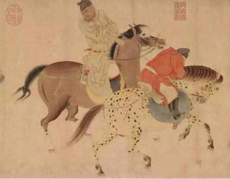 任仁发的《五王醉归图卷》(局部) 成交价3.036亿元